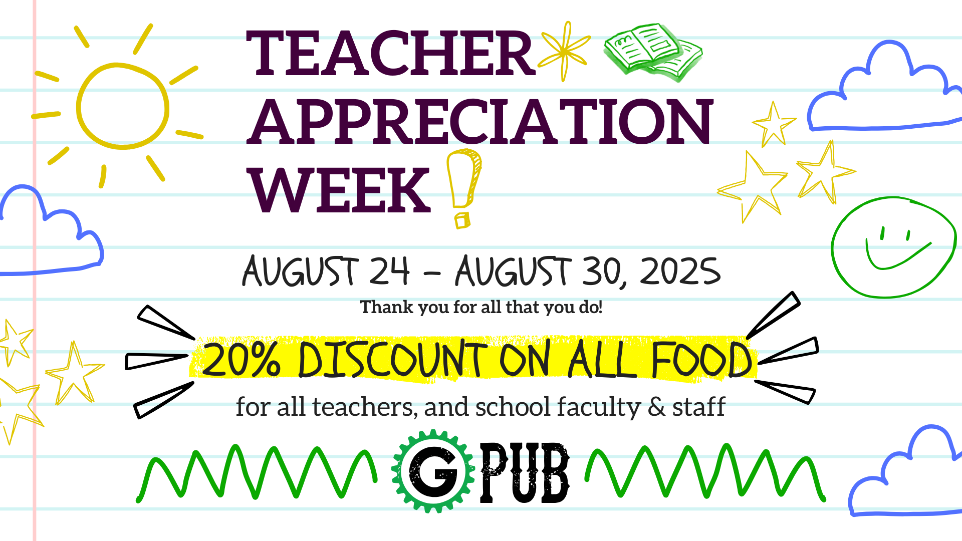Teacher Appreciation Week at GPub